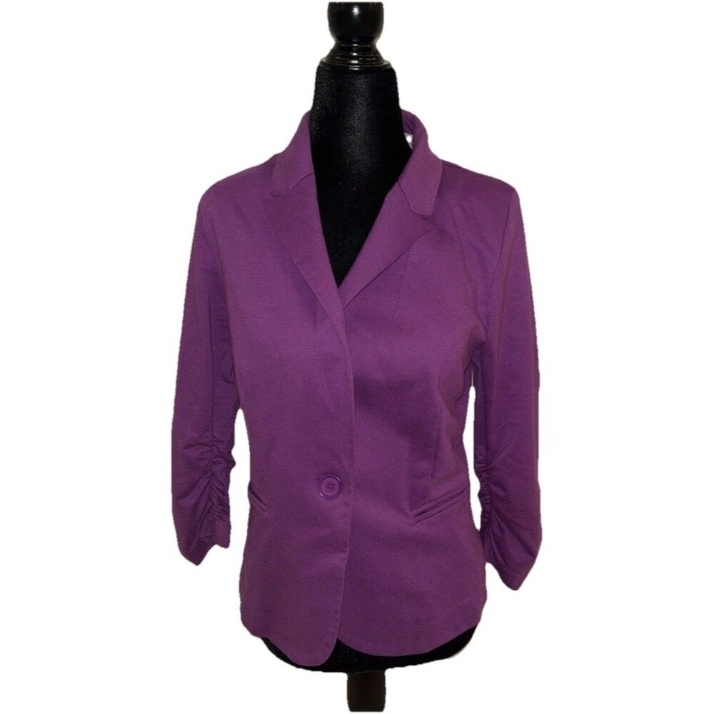 Olivia Moon Medium Purple Blazer Long Sleeve Business Suit